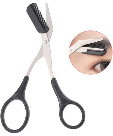 Precision Stainless Steel Eyebrow Trimmer with Comb & Grip - Unisex Grooming Tool for Perfect Brows - Buy Online on GoSupps.com