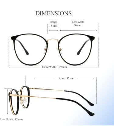 Firmoo Blue Light Blocking Glasses - Anti Glare Computer Gaming Eyeglasses for Women Men - Nero 1.5x - Buy Online on GoSupps.com