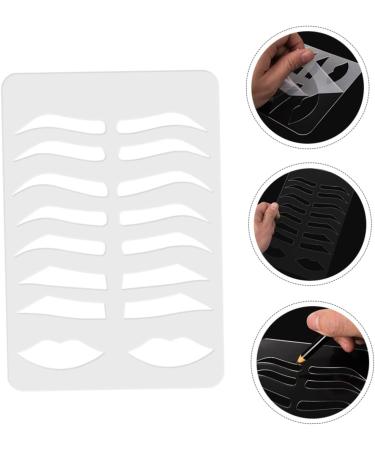Angoily Eyebrow Stencil Plate Brow Template Brow Practice Mold Eyebrow Guide Eyebrow Trimming Acrylic 21.5x14.7cm Transparent - Buy Online on GoSupps.com