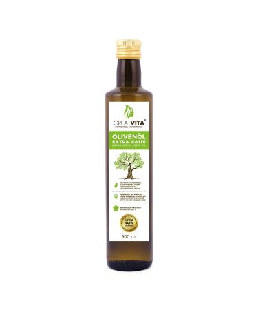 MeaVita Olive Oil, Extra Virgin and Cold-Pressed, 1 Pack (1x 500ml)
