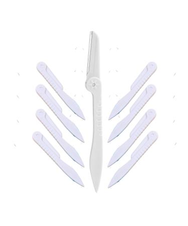 Dermaplane Razor Face Razors for Women dermaplaning tool for face and Eyebrow Trimmer Peach Fuzz Remover for Women Face Dermaplaning Tool for Face Skin Care by GENDA (Pack of 9)