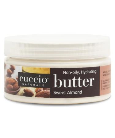 Cuccio Naturale Butter Blend Sweet Almond Body Butter Ultra Moisturizing Non-Greasy Cream for Dry Skin Enriched with Vitamin E & Fatty Acids Paraben & Cruelty Free 8 oz (Pack of 1)