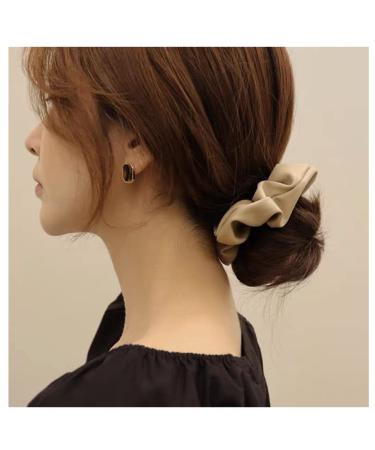 Big Leather Scrunchies for Thick Hair - 5Pcs Set | Soft Hair Ties for Women & Girls | Elastic Ponytail Holder Accessories - Perfect Christmas & Birthday Gifts - Buy Online on GoSupps.com