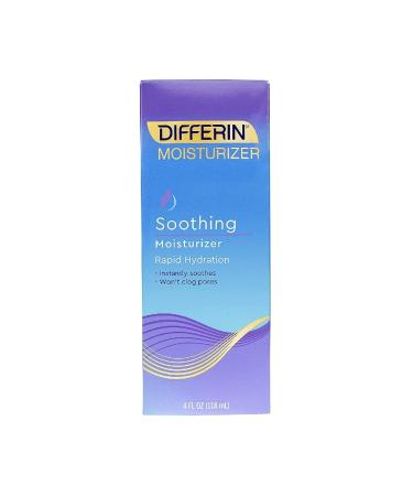 Differin Face Moisturizer by the makers of Differin Gel Soothing Lotion for Face and Body Gentle Skin Care for Acne Prone Sensitive Skin 4 oz (Packaging May Vary)
