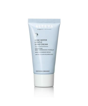Alteya Organic Organic Rose Water Gentle Hand Cream - 30 ml - Certified Organic - Fast absorbing hand treatment with Rosa Damascena Hydrolat - Hydrating, Moisturizing, Repairing