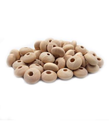 100pcs Natural Wood Abacus Beads - Geometric Double Cone Beads for DIY Jewelry Making - Buy Online on GoSupps.com