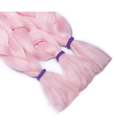 Shop Pink Jumbo Braids Extensions - 41 Synthetic Kanekalon Crochet Hair - 165g Colorful Braiding Hair - Buy Online on GoSupps.com