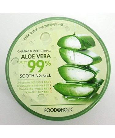 FOOD A HOLIC Calming Aloe Vera Soothing Gel 300ml - 99% Purity | Korean Cosmetics - Buy Online on GoSupps.com