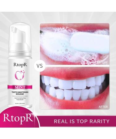 RtopR Mint Teeth Mousse - Ultra-Fine Travel Foam Toothpaste for Deep Cleaning Stain Removal & Refreshing Oral Care - Buy Online on GoSupps.com
