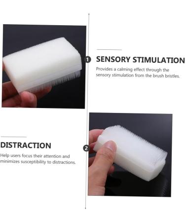 Ciieeo 2-St Brush Sponge for Sensory Play & Nail Care | Weight Vest & Surgical Scouring Brush | White Plastic 8x4.7cm - International Shipping Available - Buy Online on GoSupps.com