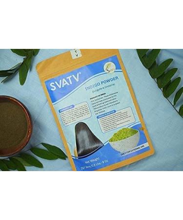 SVATV Natural Indigo Powder for Hair Care | Promotes Growth & Thickness | Ayurvedic Hair Products - 227g - Buy Online on GoSupps.com