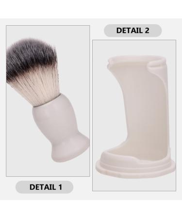 Frcolor Men's Beard Razor Brush with Stand - Premium Habita Grass Handle - Ideal for Grooming & Styling - International Shipping Available - Buy Online on GoSupps.com