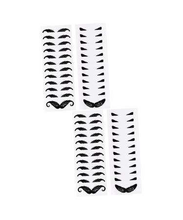 Frcolor 48 Leaves Bart Styling Styling Face Beard Cala eyebrow removal of hair wax wax kits mustache protection sticker Waxer PP hair removal device adult 1 piece (1 Pack) blackx2st