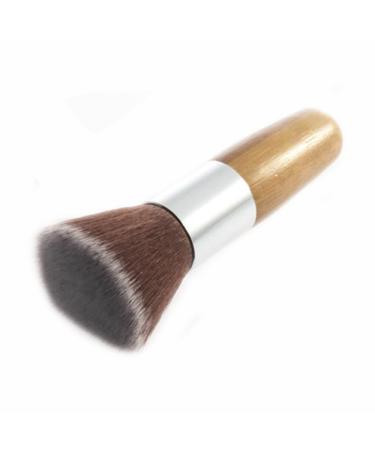 brush wooden handle flat tip powder blusher foundation powder cosmetic tool