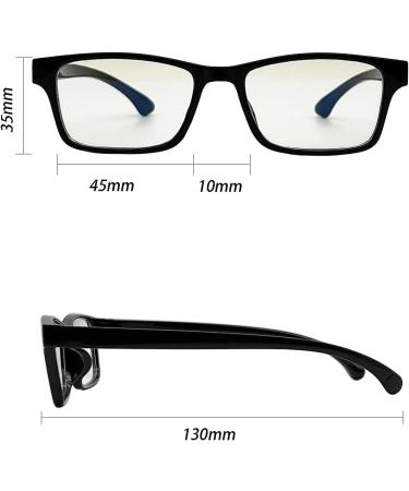 Buy LHSDMOAT Children's Blue Light Filter Glasses Rectangular Frame for Gaming & Screen Use Blocks Blue Light in Black - Buy Online on GoSupps.com