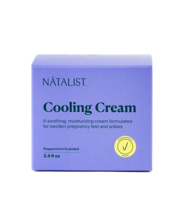 NATALIST Cooling Cream for Pregnancy | Soothing Leg & Foot Rub with Organic Mint & Eucalyptus | Calming Moisturizer for Moms | 3.4 oz - Buy Online on GoSupps.com