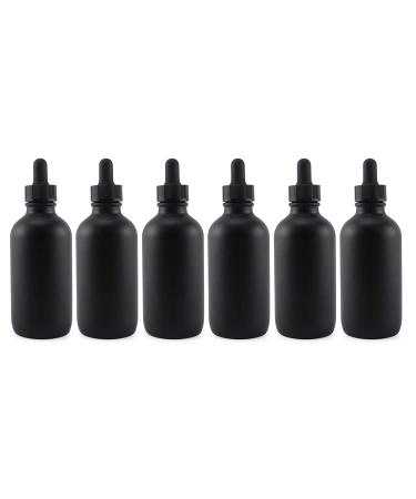 Cornucopia Black Glass Refillable Dropper Bottles for Essential Oils Cosmetics and Cooking 118 ml Pack of 6 - Buy Online on GoSupps.com