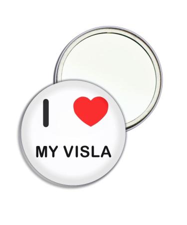 I Love My Visla - 55mm Round Compact Mirror