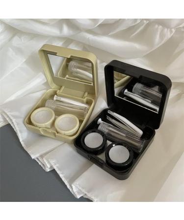 Miedeon Mini Contact Lens Container Set 4 Cute Brown Travel Cases with Mirror Essential Contact Lens Accessories - Buy Online on GoSupps.com