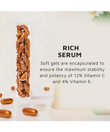 C-Source 12% Vitamin C Serum Capsules for Face by Adrien Arpel Daily Facial Serum Helps Smooth Fine Lines and Wrinkles Reduce Appearance of Dark Spots 30 Capsules - Buy Online on GoSupps.com