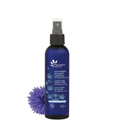 Fleurance Nature - Cornflower Floral Water - 200ml - Organic Cosmos Ecocert certified cosmetic - Organic Cornflower hydrosol facial care - toning make-up remover - made in France - 26124