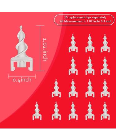 15pcs Q Grip Spiral Ear Wax Remover Replacement Tips with Silicone Swab Tips - Reusable Earwax Remover for Adults & Children - Buy Online on GoSupps.com