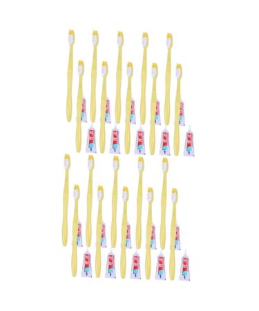 FRCOLOR 20 STK travel toothbrush and toothpaste toothbrush set in travel sizes bristle toothbrush for adult tooth hygiene mouth hygiene CAAKG toothbrush and toothpaste kit dedicated to hotels