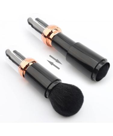 4 in 1 Makeup Brush Set Mwoot Portable Travel Lip Brush Foundation Blending Powder Brush Nail Art Dust Brush Retractable Mini Facial Cosmetic Makeup Tools (Black) - Buy Online on GoSupps.com