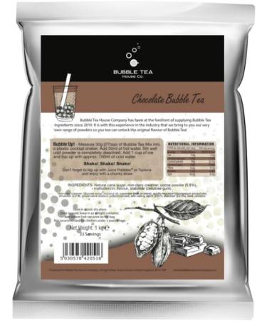 Chocolate Bubble Tea Kit - Premium Gift Set with Chocolate Tea Powder, Mango & Blueberry Juice Pobbles - Includes Bubble Tea Paper Straws (30 Servings) - Buy Online on GoSupps.com