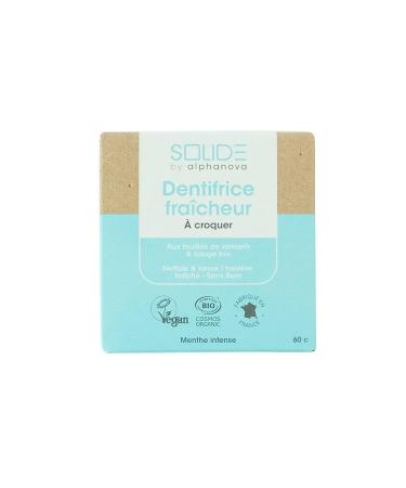 Alphanova Solid Toothpaste Intense Mint Freshness Organic 60 Chewable Tablets