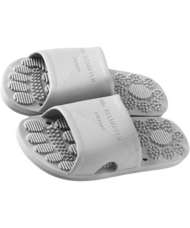 FRCOLOR 2 Pairs Massage Slippers for Men Women Slippers for Hotel Relax Slippers Spa Slippers Tub Massage Shoes Man PVC 27.00X11.00X5.00CMx2pcs Grey X 2 Pieces - Buy Online on GoSupps.com