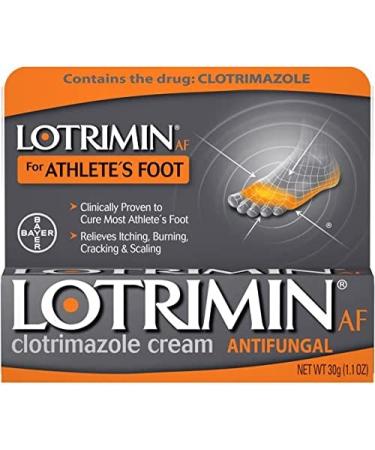 Lotrimin AF Cream 1% Clotrimazole Antifungal Treatment 1.1oz - Pack of 2 | For Athlete's Foot, Jock Itch, Ringworm - Buy Online on GoSupps.com