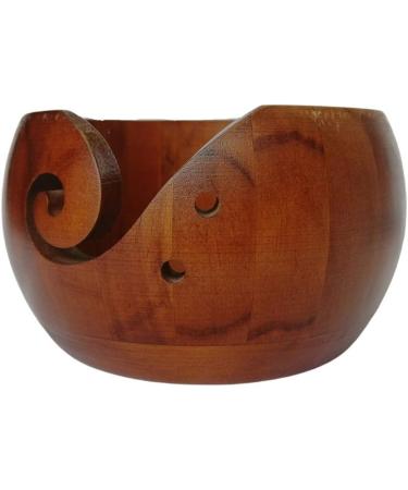 Beiyoule Handmade Bamboo Yarn Bowl - Knitting Wool Holder for Crochet and Embroidery - Wine Red - Buy Online on GoSupps.com