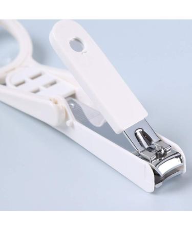 UNbit Nail Clipper Adult Nail Clippers Plastic/Carbon Steel White Nail Clippers 13 * 4.2 * 1.7CM Function Magnifying Glass Nail Clippers Can Rotate - Buy Online on GoSupps.com