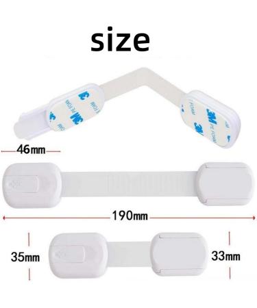 Child Safety Lock Set for Closets & Drawers | 6-Piece Baby Locking Cabinet Kit | No Drill Installation | Strong Adhesive | White - Buy Online on GoSupps.com