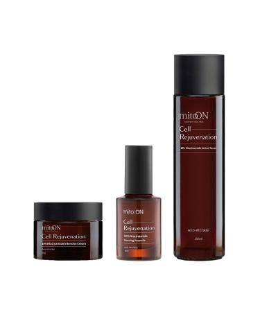Mito-on Cell Rejuvenation 10% Niacinamide Toner Serum and Cream Bundle