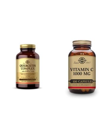 Solgar Quercetin Complex with Ester-C Plus 100 Vegetable Capsules - 50 Servings Vitamin C 1000 mg 100 Vegetable Capsules - Antioxidant & Immune Support - Overall Health