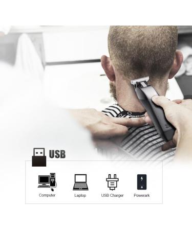 Professional Rechargeable Hair Clipper - Cordless T-Shaped Contour Finishing Tool for Precision Cutting - Black Electric Hair Cutting Tool - Buy Online on GoSupps.com