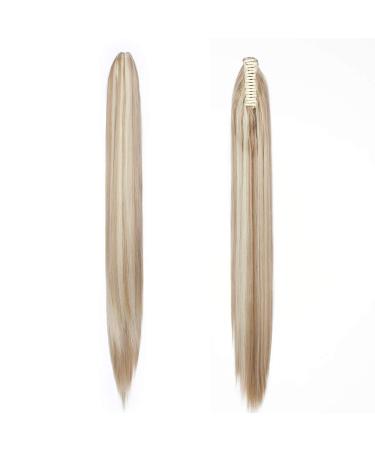 Ponytail Hair Extension - Heat Resistant Sandy Blonde Braid with Butterfly Clamp | 66 cm Realistic Look - Buy Online on GoSupps.com