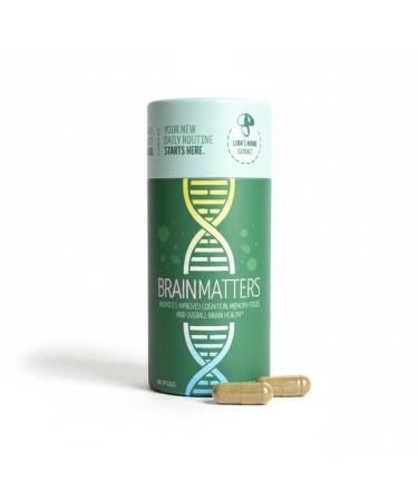 Daily Fix Wellness BrainMatters Nootropic Supplement with Bacopa Ginkgo Biloba Lion's Mane Mushroom B Complex NAD Choline for Memory Focus.