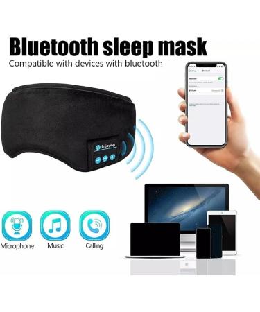 Bluetooth Sleep Headphones Wireless Bluetooth Eye Mask for Sleeping 5.3 Headphones Music Mask for Sports Sleeping Air Travel and Relaxation 19"-25" (Black) Black/White - Buy Online on GoSupps.com