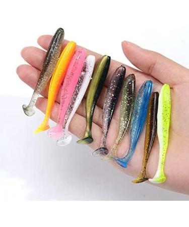 Njord Kalastus Zander Rubber Bait Set | Selectable Sizes 7.5cm 10cm 12cm | Catchy Colors Shad Rubber Fish | 10-Piece Pikeperch Set - Buy Online on GoSupps.com