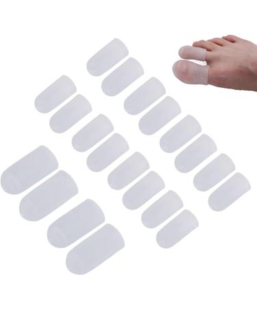 10 Pairs Silicone Toe Protector Caps - Pain Relief for Ingrown Toenails Calluses & Corns - Large Size - White - Buy Online on GoSupps.com