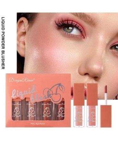 CAMEIRGOU Liquid Blush 4 Colors Cream Blush Breathable Blush Makeup Long Lasting Liquid Blusher Natural Cheek Blush Silky Creamy Blush Moisturizing Face Blush Brightens Skin Tone - Buy Online on GoSupps.com
