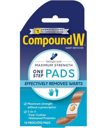 Compound W Wart Remover  One Step Invisible Strips  14 ct
