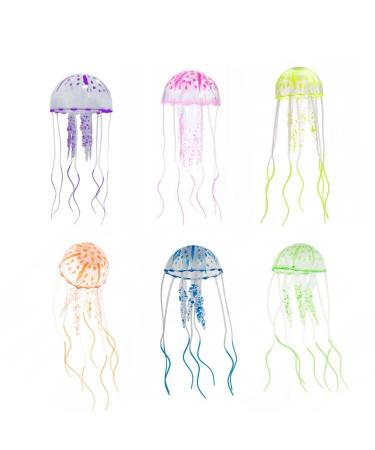 Aquarium decoration bright jellyfish artificial jellyfish aquarium decoration 6PCs glowing aqua ornaments glowing jellyfish ornament decoration for aquarium fish pool fish tank glowing ornament - Buy Online on GoSupps.com