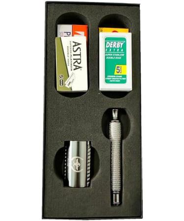 Roman Empire Shaving Razor Hobel Caesar Redguss - Elegant Safety Razor Set for Men & Women with 20 Premium Razor Blades | Perfect for a Luxurious Wet Shave - Buy Online on GoSupps.com