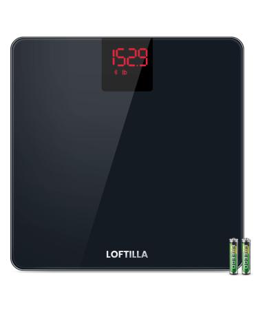 LOFTILLA Scale for Body Weight and BMI, Weight Scales, Digital Bathroom Scale, Smart Scale with App via Bluetooth, 400 lb Capacity Weighing Scale for People Black
