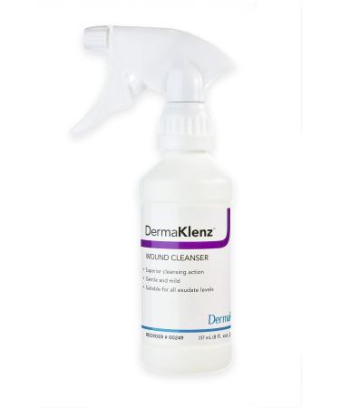 DermaKlenz Wound Cleanser  Mild, No Rinse Spray Cleanser With Zinc Acetate  Detergent Free  8 fl oz Spray Bottle 8 Fl Oz (Pack of 1) 8 Oz Spray Bottle