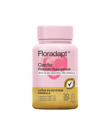 Floradapt Cardio Probiotics & CoQ10 Ubiquinol for Cholesterol Management | Vegan & Certified Organic Supplement | Take Care of Your Heart | (30 Day Supply)